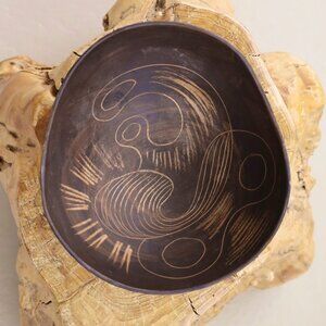 Vintage Raymor Italy Ceramic Bowl With Abstract Pattern